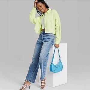 🆕🧥Wild Fable Fleece Shacket - Vibrant Yellow